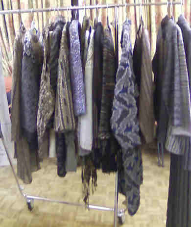 rail full of Iris Bishops garments