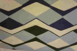 Sample showing multiple colours and pattern