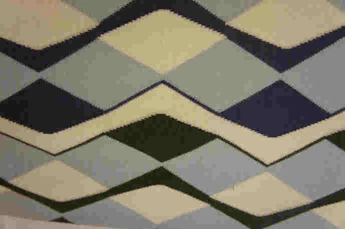 Sample showing multiple colours and pattern