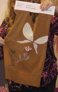 Sampole with butterfly