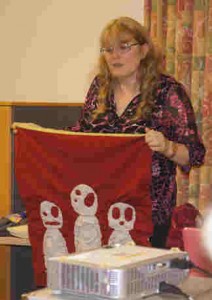 Fiona Whitedead showing sample