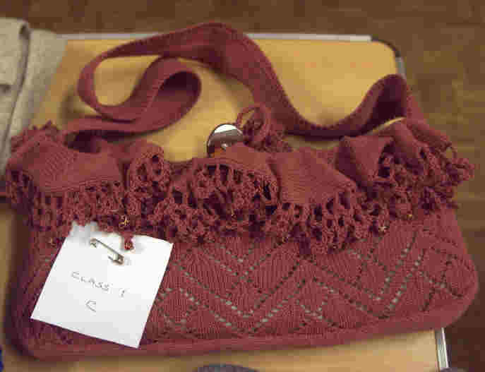 lacy knitted bag, the winner