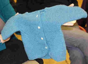 Baby's blue cardigan