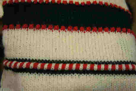 Red and green stripes`