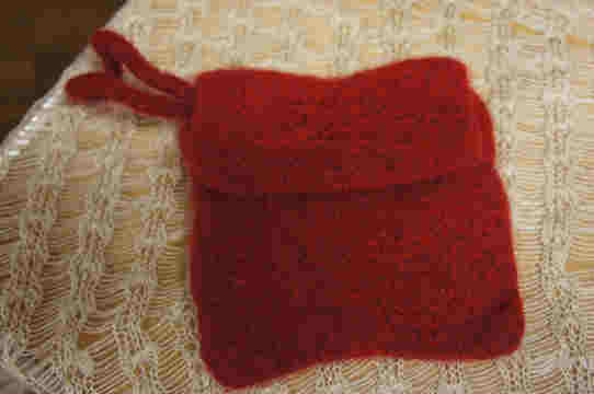 Knitted Red bag