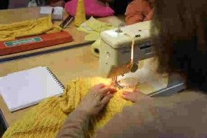 Machining seams together