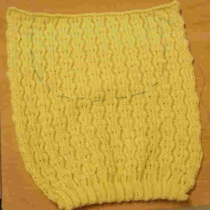 Tacking around the neckline