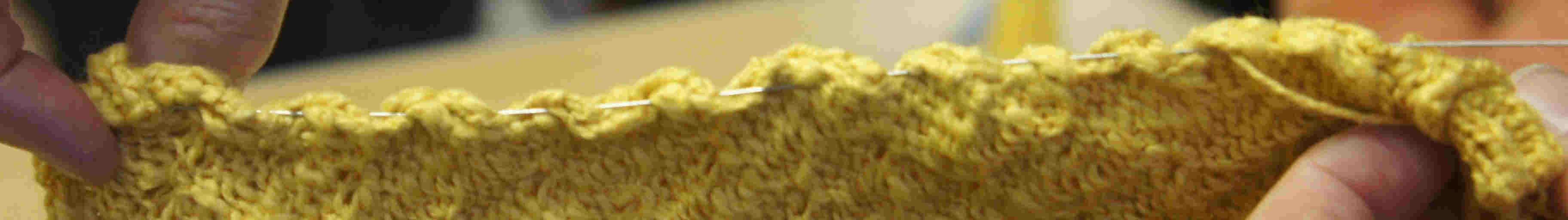 Seams tacked together using binding wire