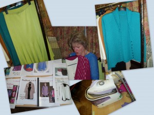 collage of garments