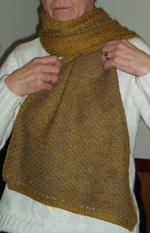 Tuck stitch scarf