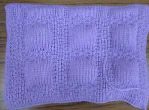 quilted knitting sample 2