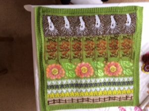 Lap Blanket reverse with seasonal flower pattern