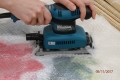 Using the sander to speed up felting
