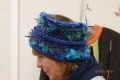Blue flffy headband
